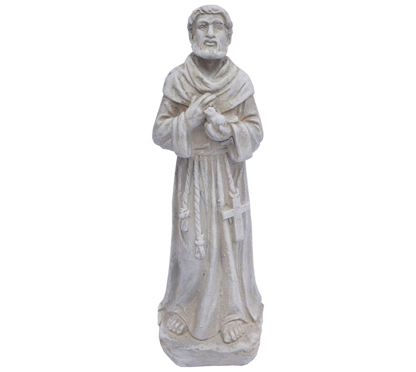 Cold Cast St. Francis, Antique White  by Santa's Workshop