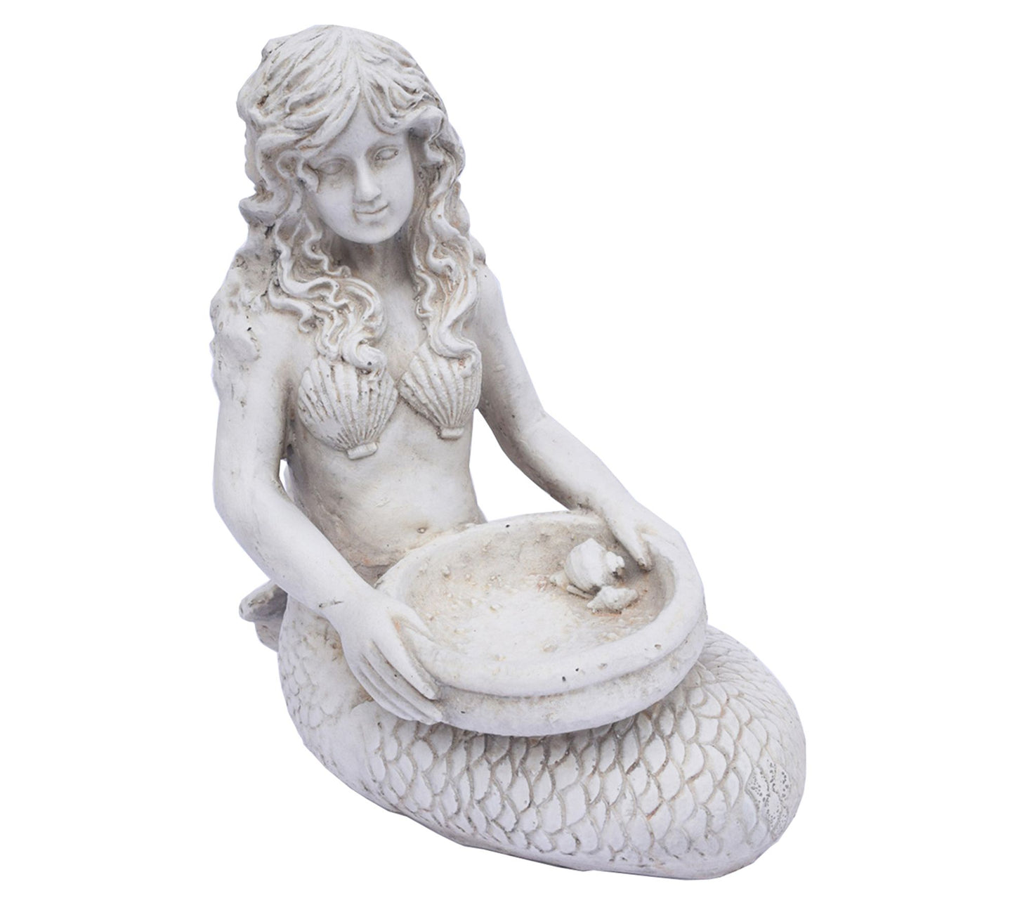 Cold Cast Mermaid Birdbath by Santa's Workshop