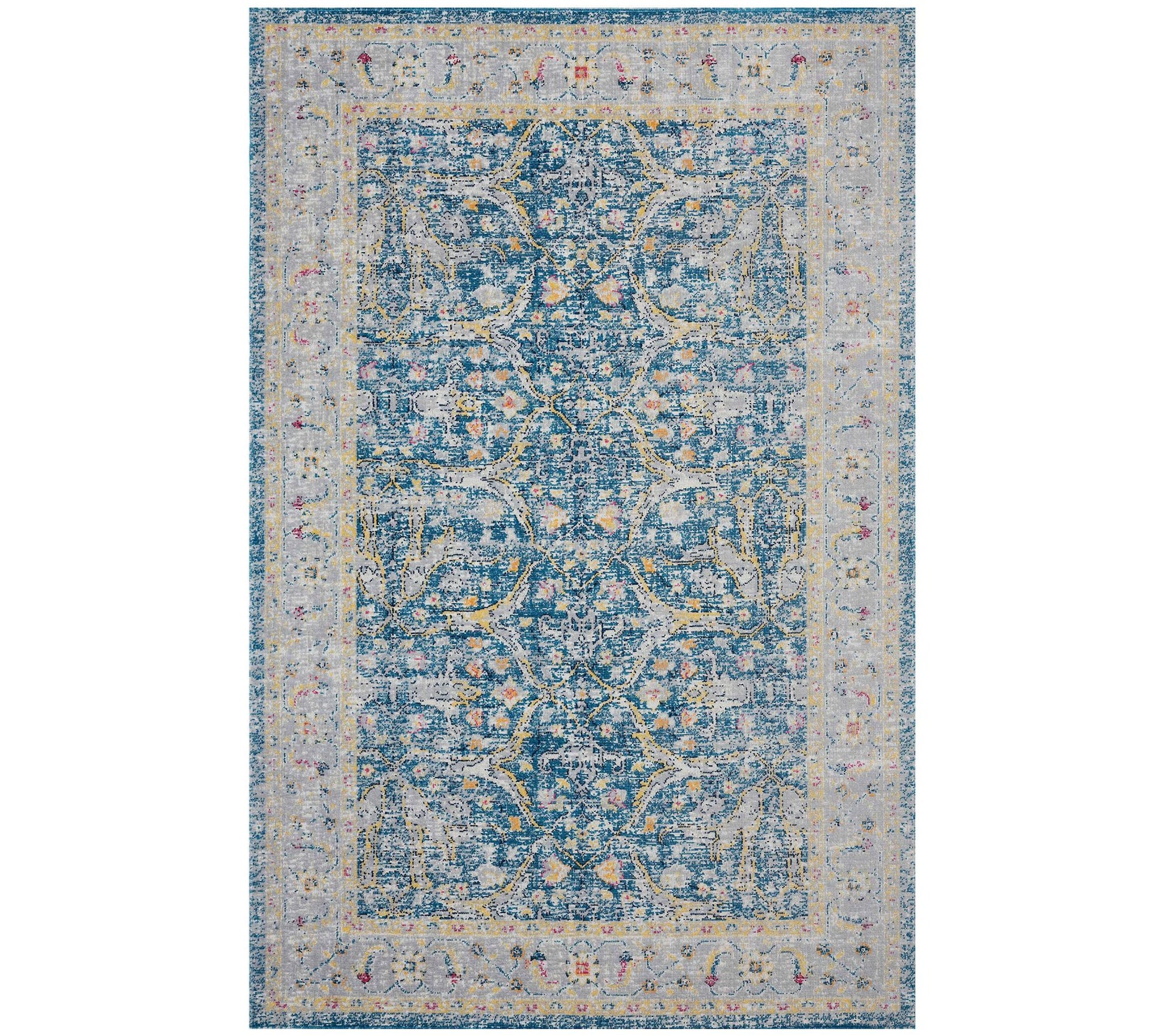 Ox Bay Botanic Blue Dream Indoor/Outdoor 5'3"x7'10" Area Rug