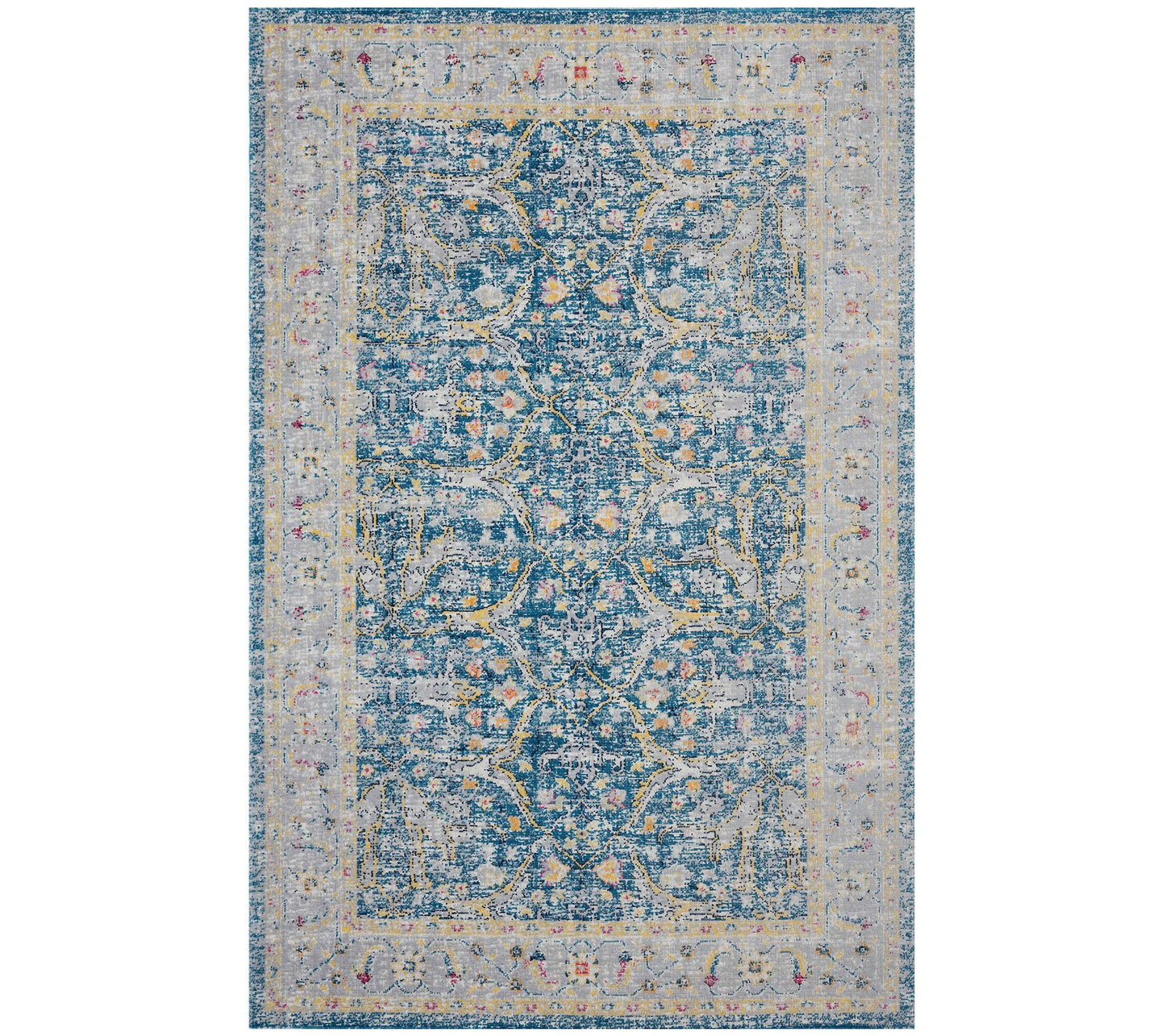 Ox Bay Botanic Blue Dream Indoor/Outdoor 7'9" x9'9" Area Rug