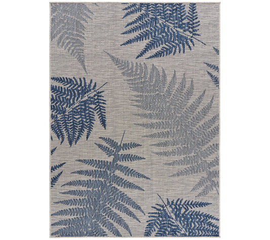 Ox Bay Navy Fallen Fern Indoor/Outdoor Rug 7'10" x 9'10"