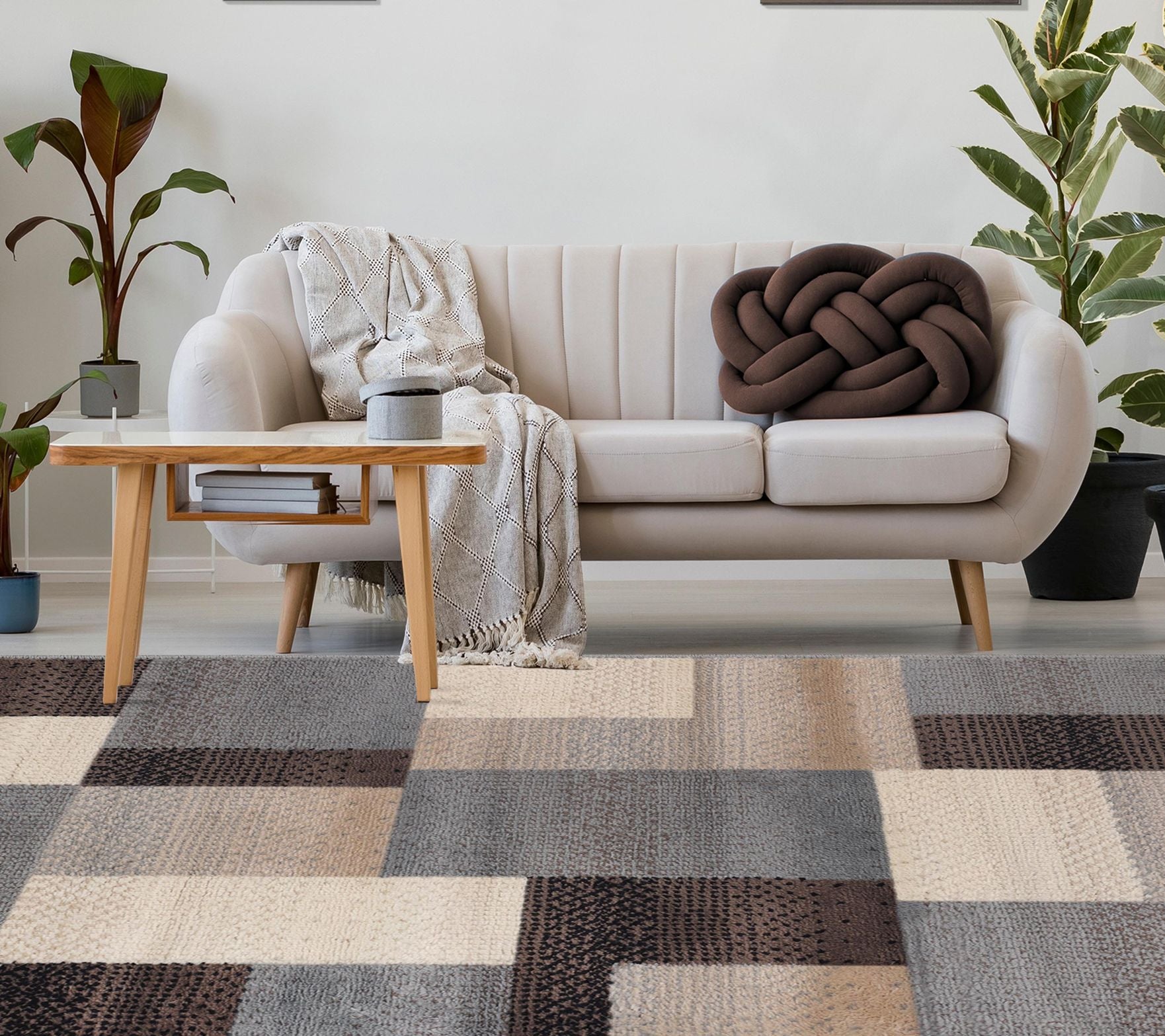 Superior Mid-Century Modern Geometric Indoor 8x 10 Area Rug