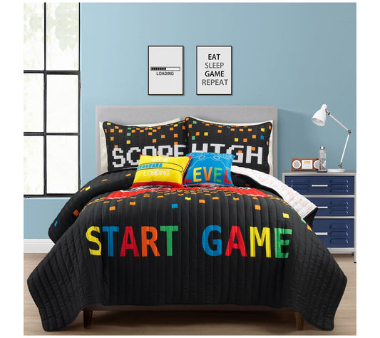 Video Games Oversized Quilt 5-Pc  Full/Queen by Lush Decor
