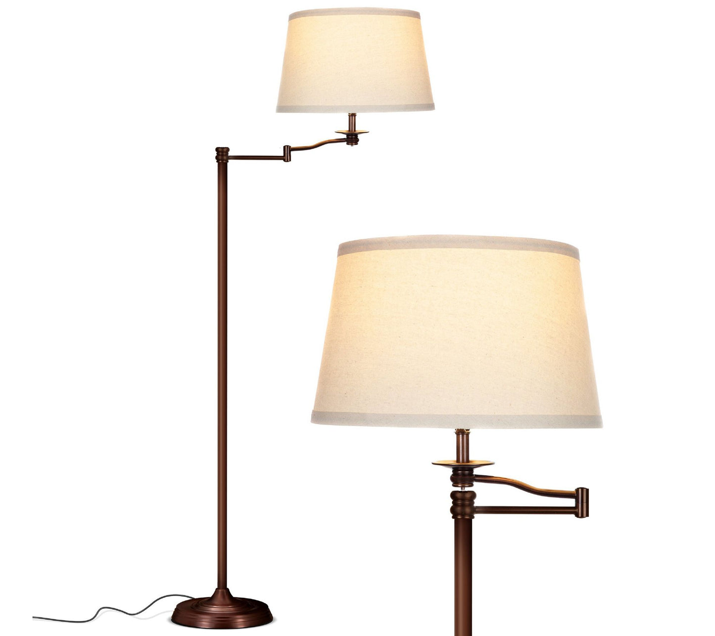 Brightech Caden 62"H LED Swing Arm Floor Lamp