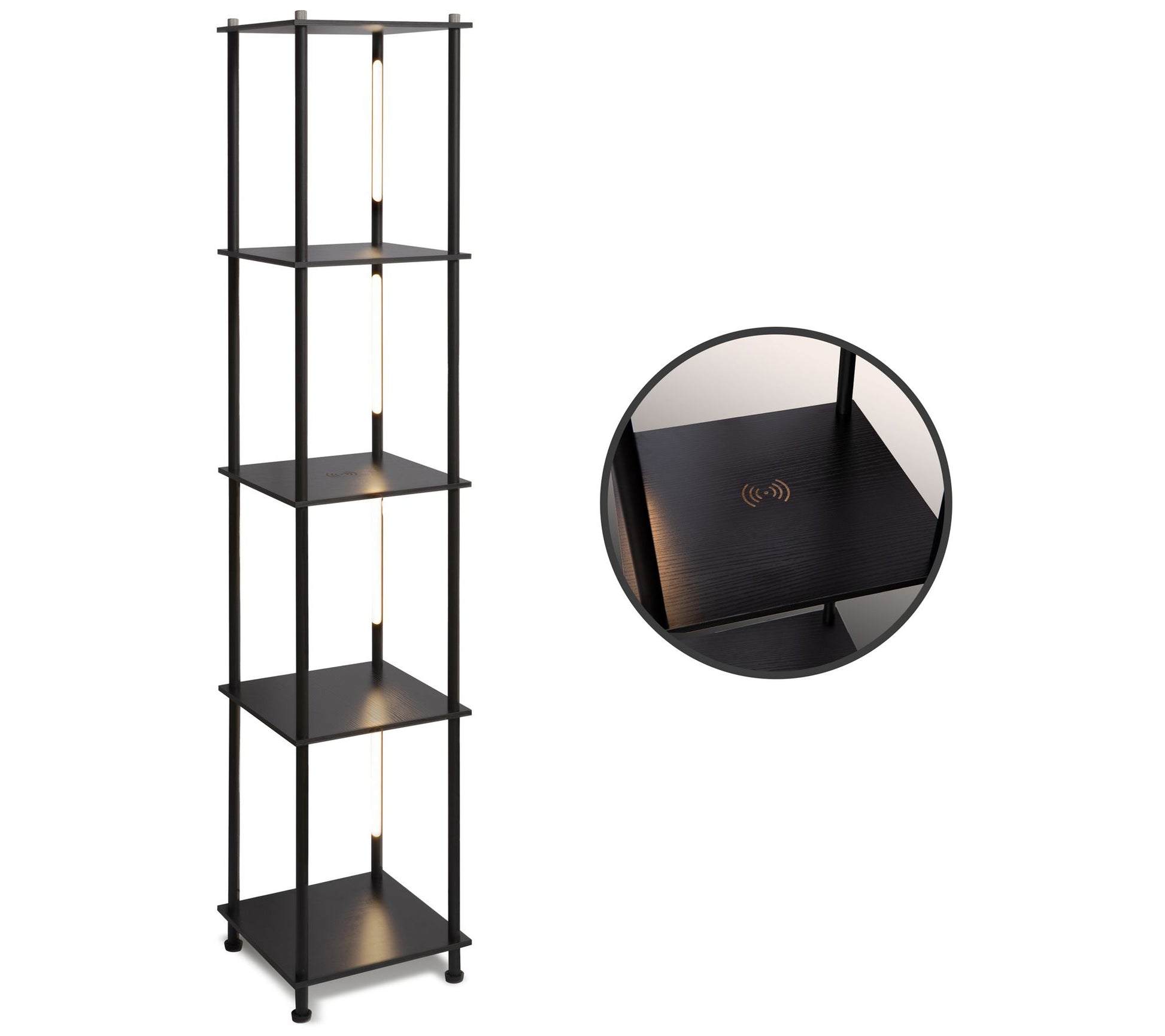 Brightech Aria 63 in. LED Shelf Floor Lamp