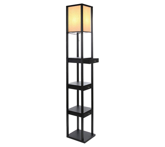 Brightech Maxwell Drawer 72" LED Shelf Floor Lamp