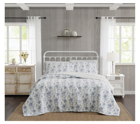 The Farmhouse by Rachel Ashwell British Rose Twin Quilt Set