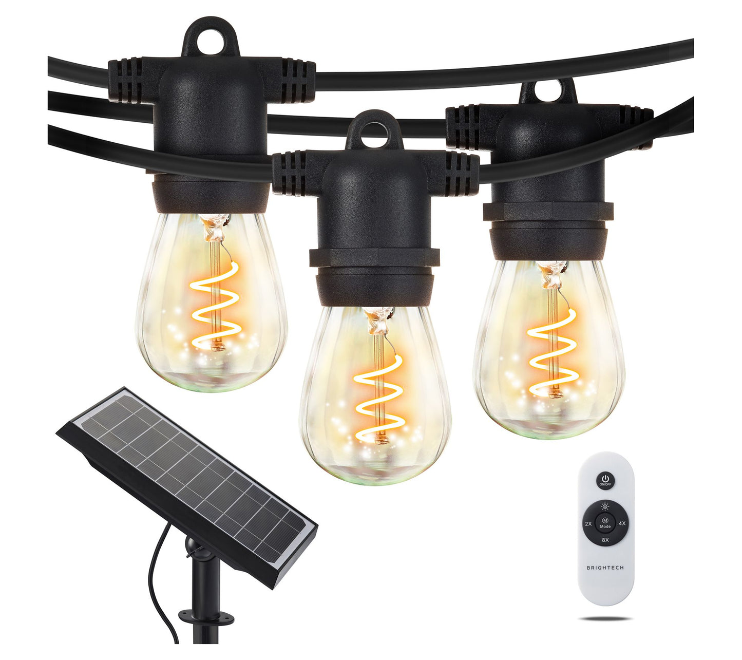 Brightech Ambience Pro Solar 48Ft Spiral Filament String Light