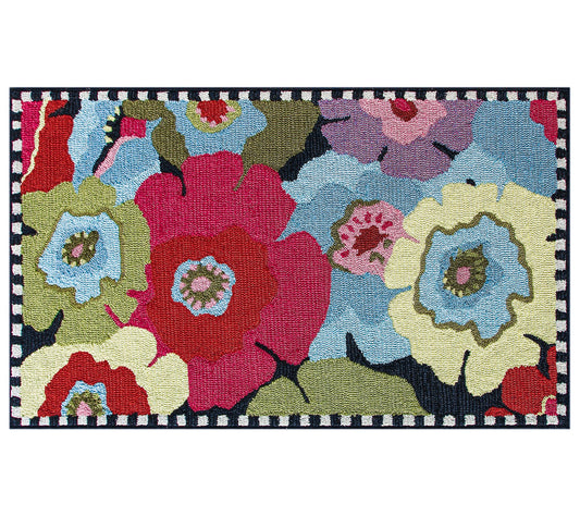 MacKenzie-Childs Always Flowers Indoor/Outdoor Rug - 2'x4'