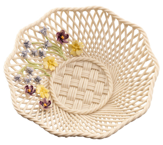 Belleek Pottery Wild Irish Hedgerow Spring Basket