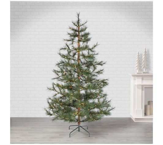 Grand 7.5ft Pre lit Hard Needle Christmas Tree by Sterling Co