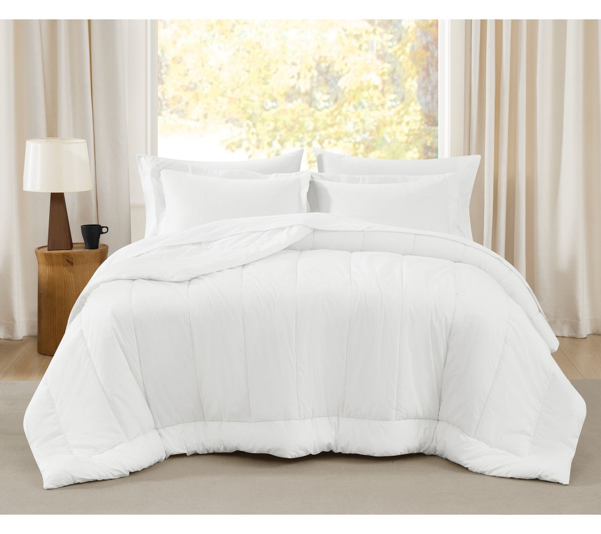 Brooklyn Loom Oversized Cotton Percale King 3pcComforter Set