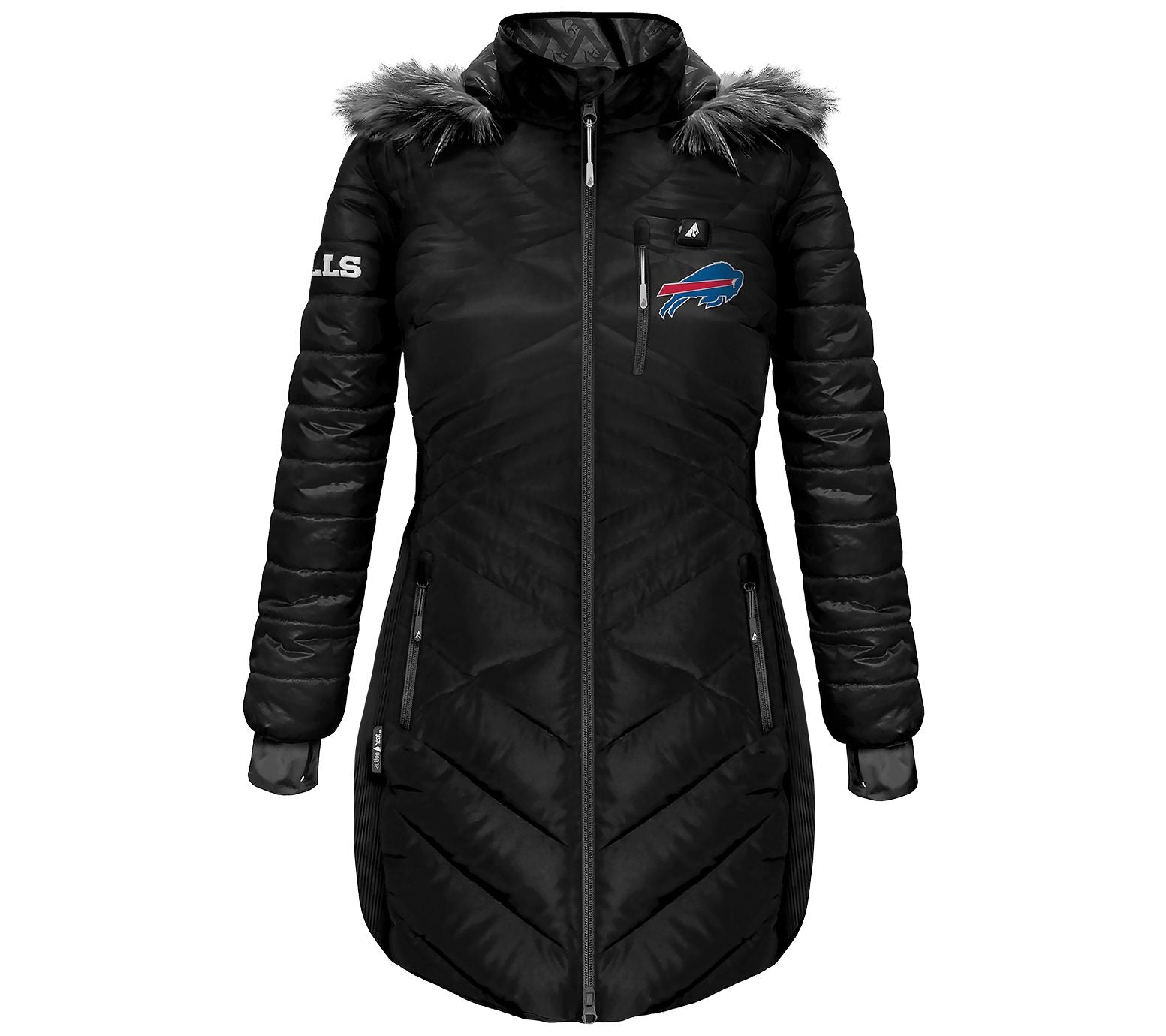 ActionHeat NFL 5V Women's Long Puffer Battery Heated Jacket