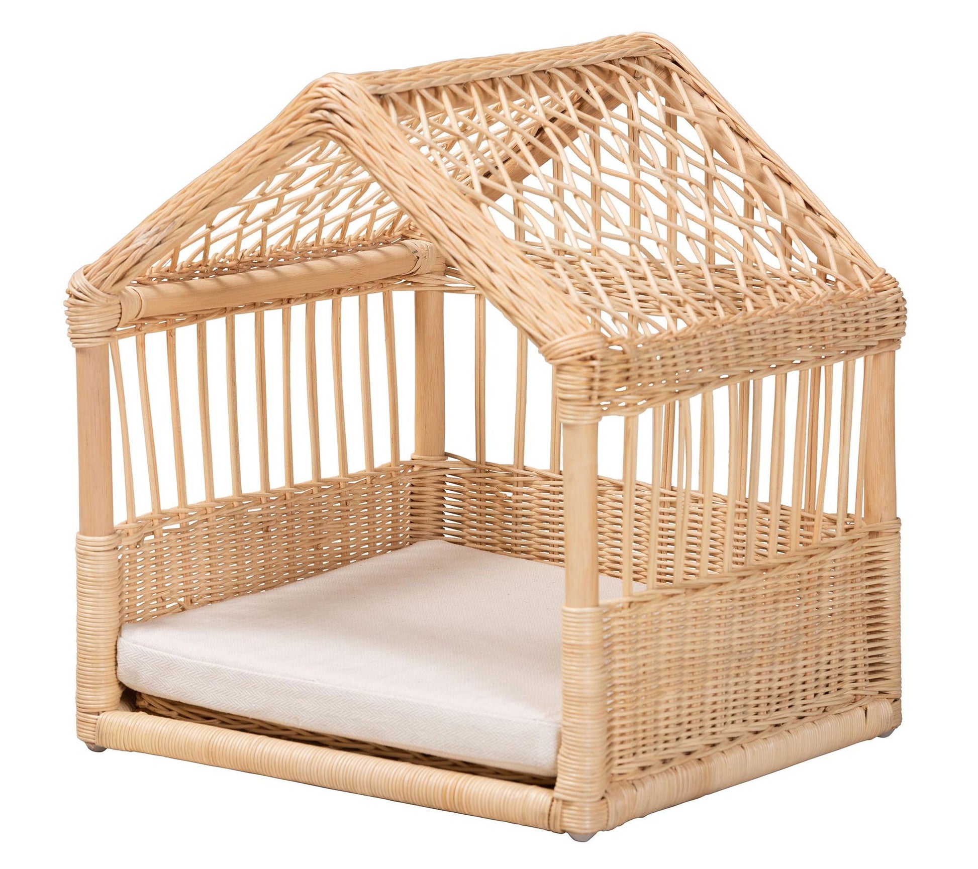 bali & pari Pieta Natural Brown Rattan Pet Bed