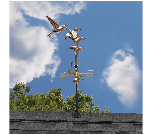 Hummingbird Cottage Weathervane-Pure Copper by Good Directions