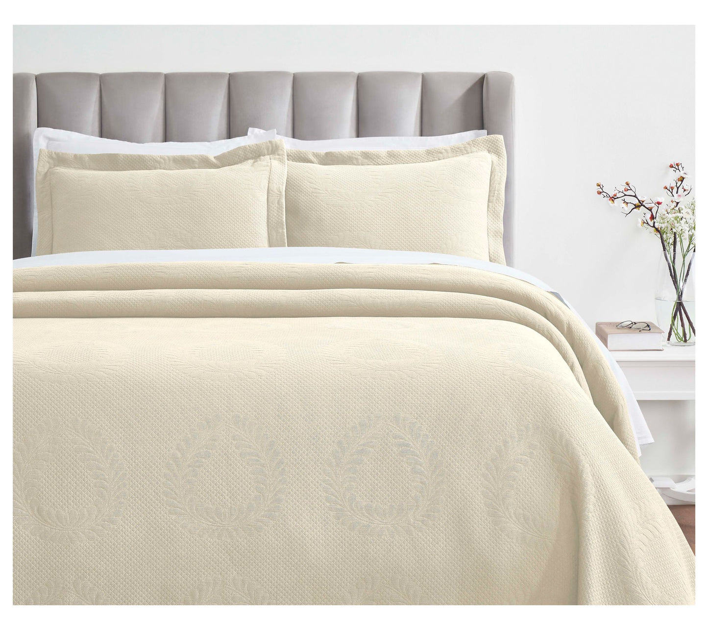 Superior Peploi Cotton Bedspread and Sham Set,Cal King