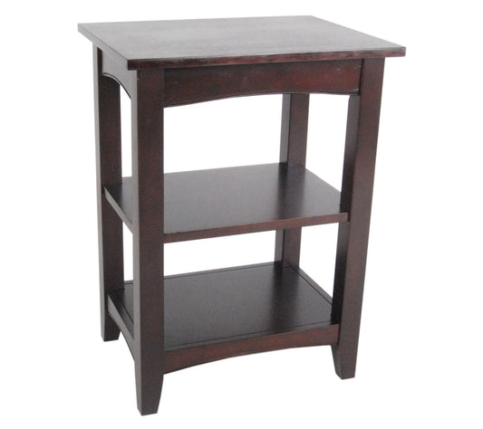 Alaterre Furniture Shaker Cottage End Table Dual Storage