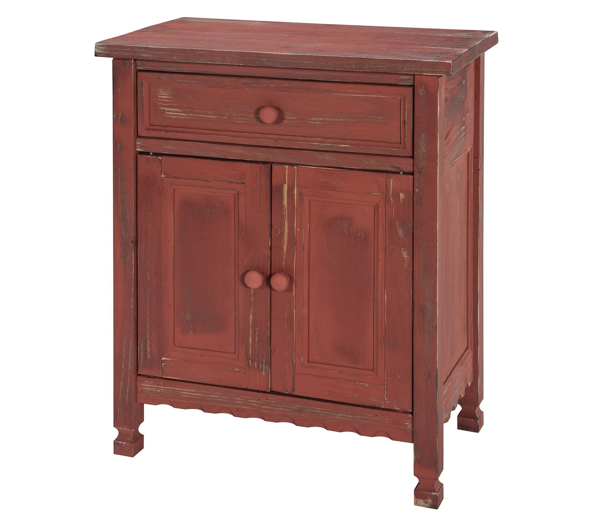 Alaterre Furniture Rustic Cottage Accent Cabinet Double Doors
