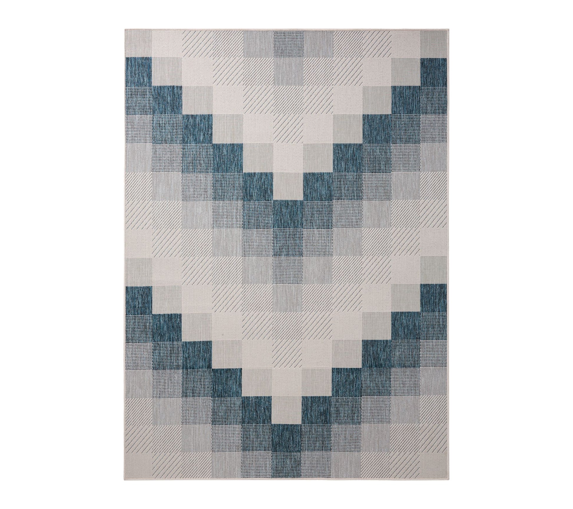NMNY Patio Country Ombre Chevron 9x12 Indoor/Outdoor Rug