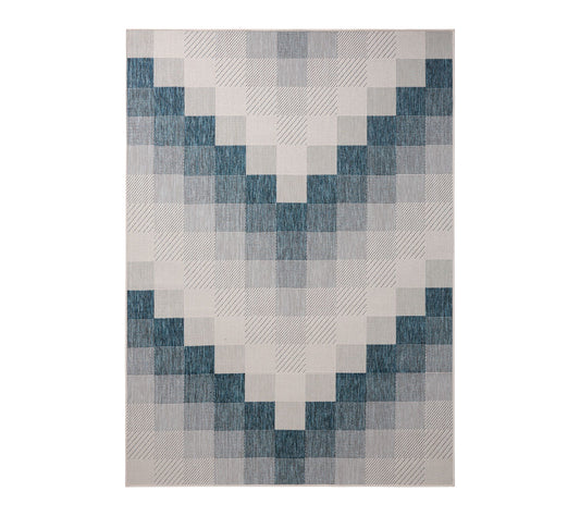 NMNY Patio Country Ombre Chevron 9x12 Indoor/Outdoor Rug