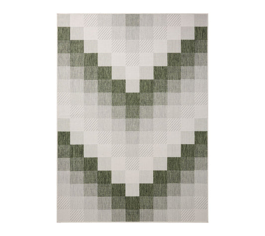 NMNY Patio Country Ombre Chevron 6x9 Indoor/Outdoor Rug