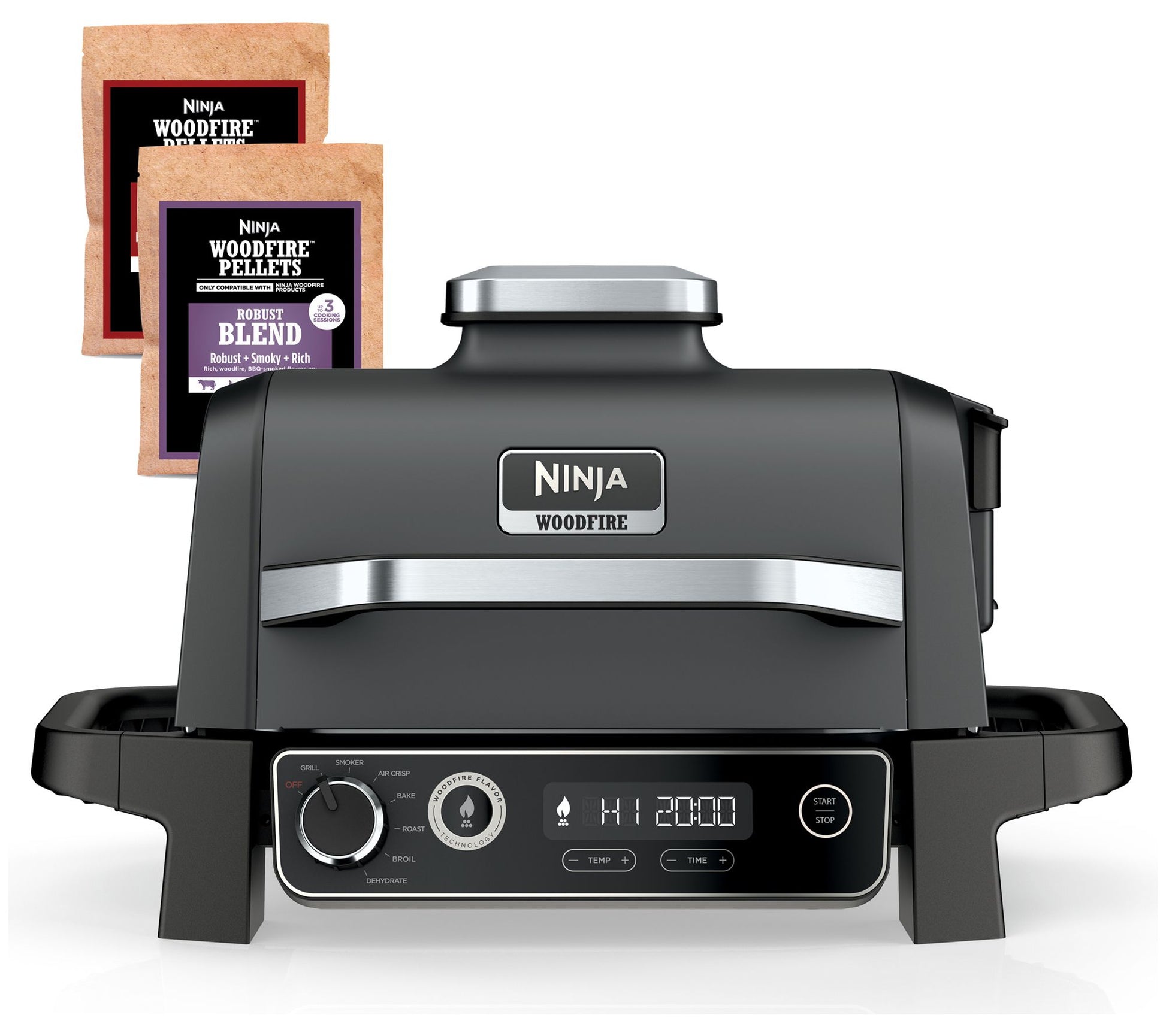 Ninja Woodfire 7-in-1 Electric Outdoor Smoker & AirFry Grill with Griddle
