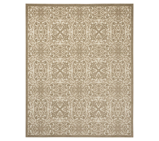 Nourison Home Modern Demask Print Indoor/ Outdoor 7'10"x 9'10" Rug