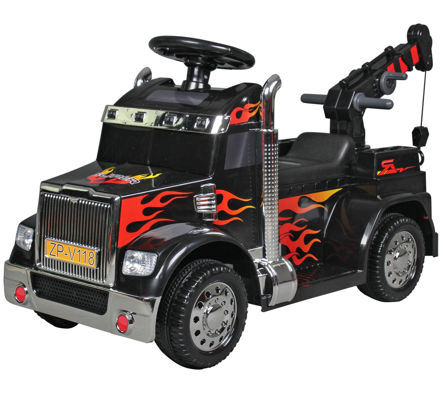 Blazin Wheels 6 Volt Battery Operated Truck wit h Crane